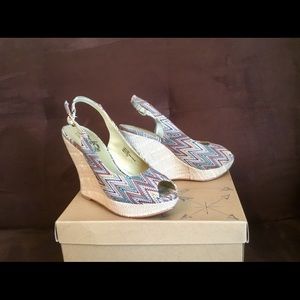 Coach and Four Wedge Sandals